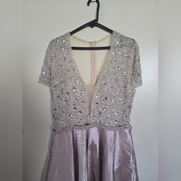 Amelia Couture Ballgown Dress Elegant Rose Gold Size 16 - Picture 3 of 11